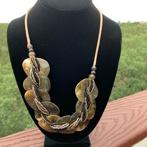 Boho Shell‎ and Beads Necklace
